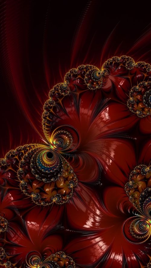 fractal red fantasy
