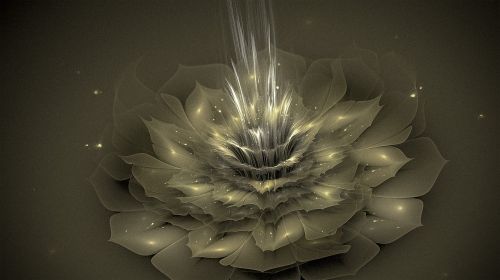 fractal flower gold