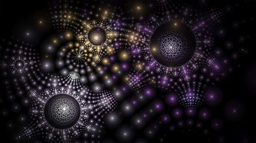 fractal spheres glitter