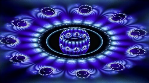 fractal blue sphere