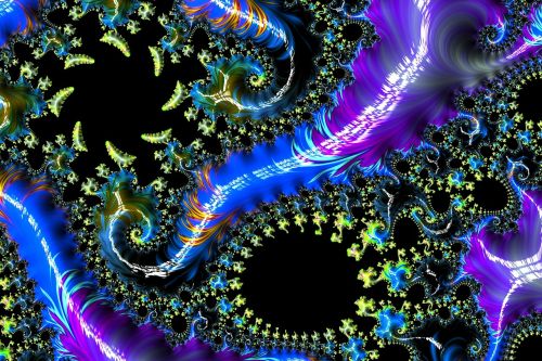 fractal blue background