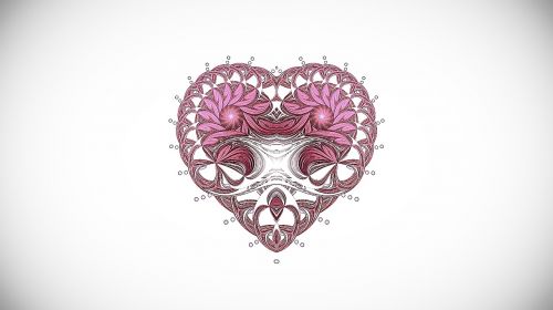 fractal pink heart