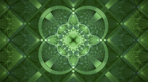 fractal green st patrick's day