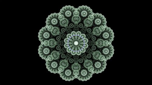 fractal green lace