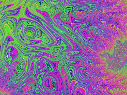 fractal neon green