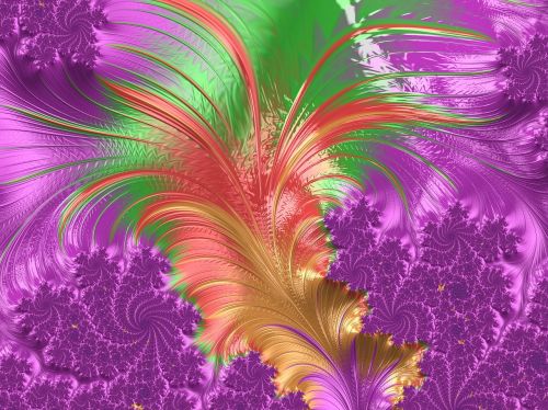 fractal purple green