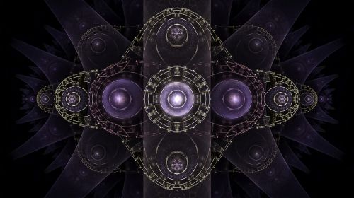 fractal blue purple