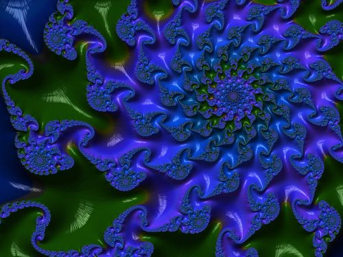 fractal blue flower