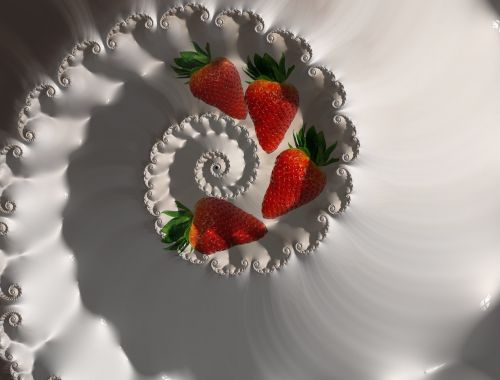 fractal strawberries fruits