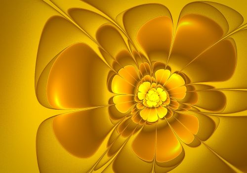 fractal yellow flower