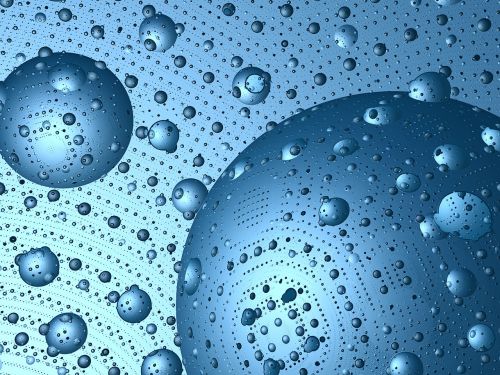 fractal bubbles blue