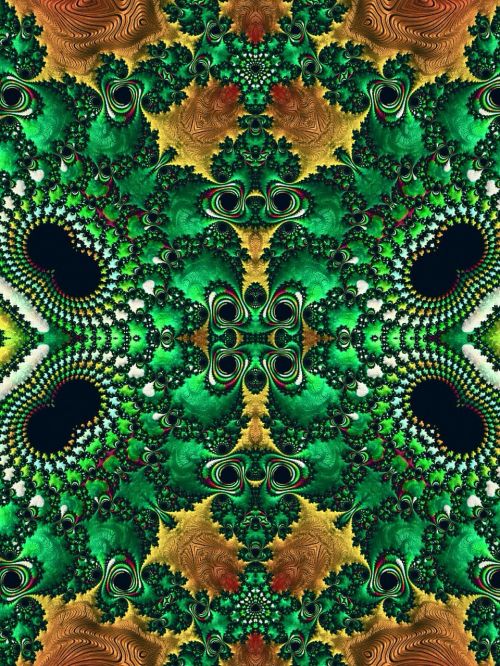 fractal art green