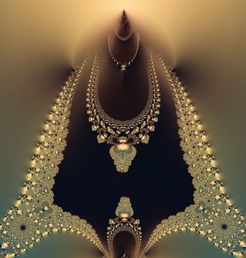 fractal digital art jewelry