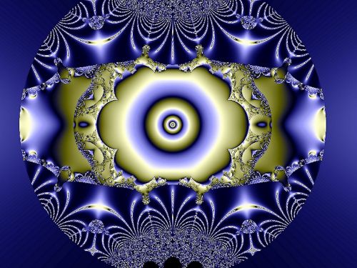 fractal blue circular