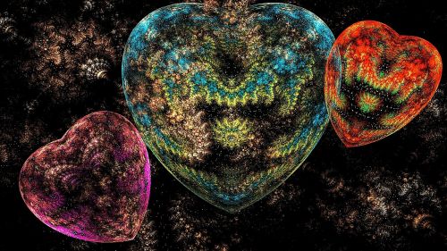 fractal hearts love