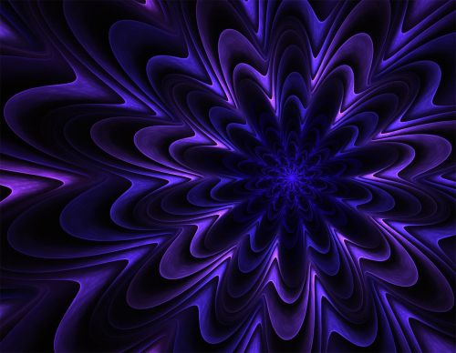 fractal blue mandala
