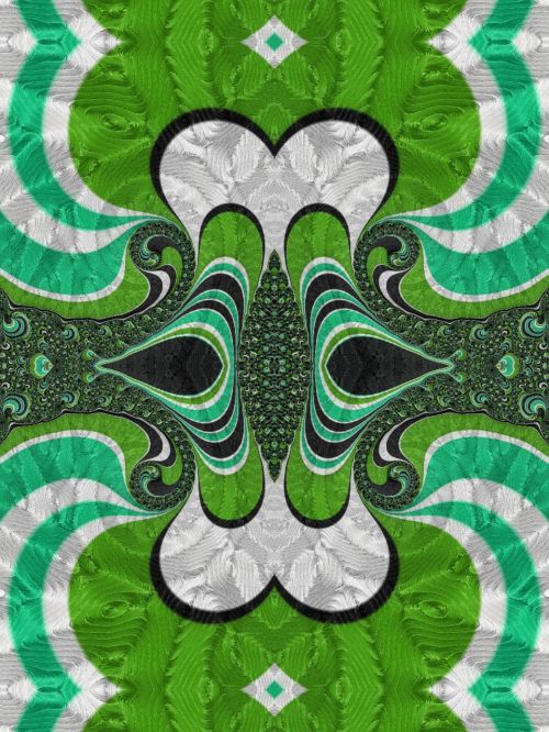fractal art green pattern