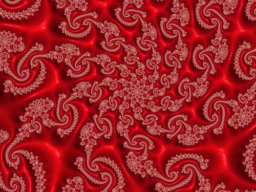 fractal art elegant red