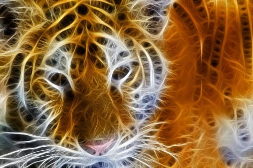 fractal art tiger head