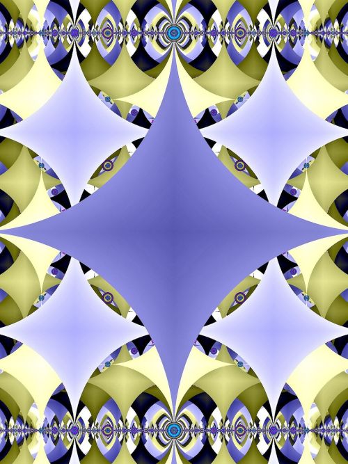 fractal blue diamond fantasy digital