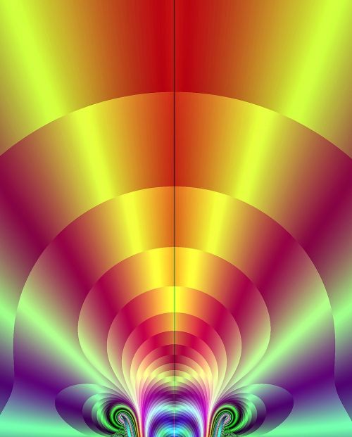 fractal discs multi colors fantasy