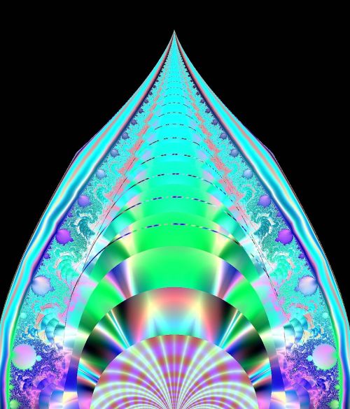 fractal tower multi color digital