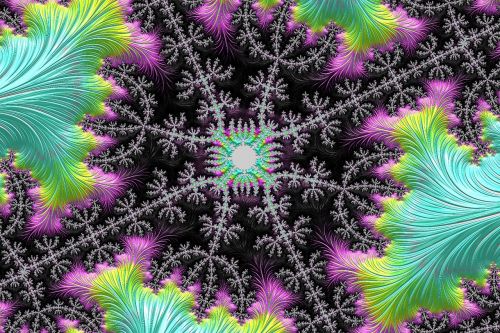 fractals colorful black