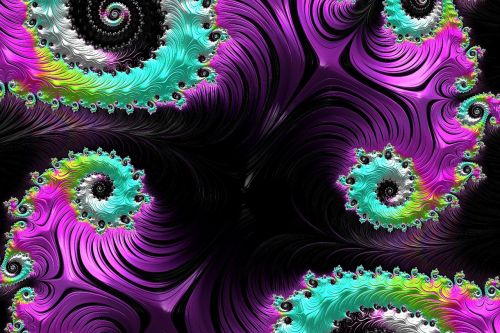 fractals spirals black