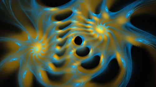 fractals blue yellow