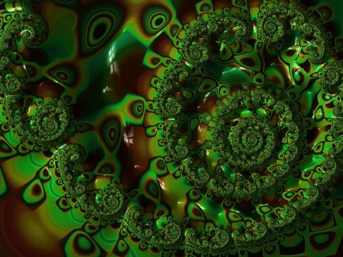 fractals green abstract