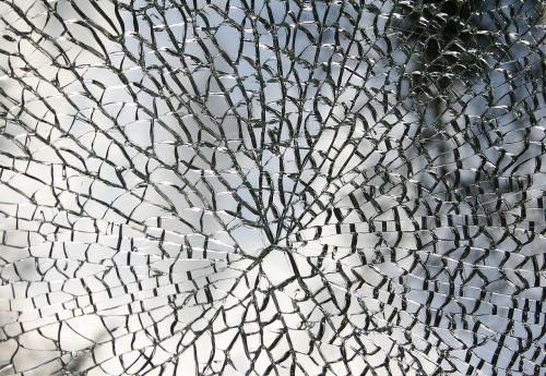 fragmented glass broken