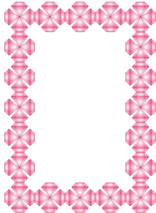 frame pink geometric