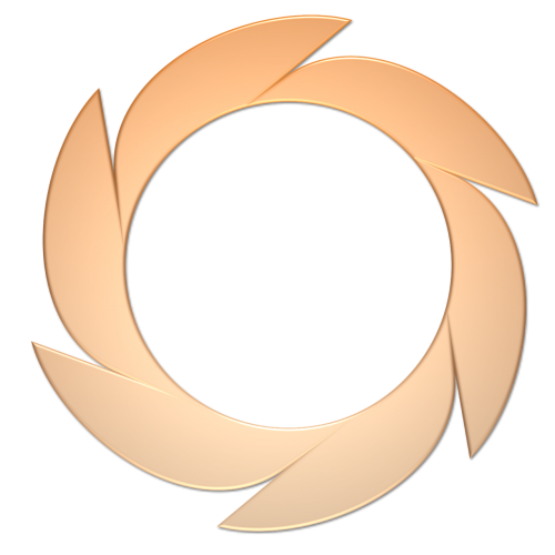 frame circle shape orange