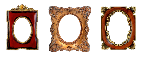 frame carved oval