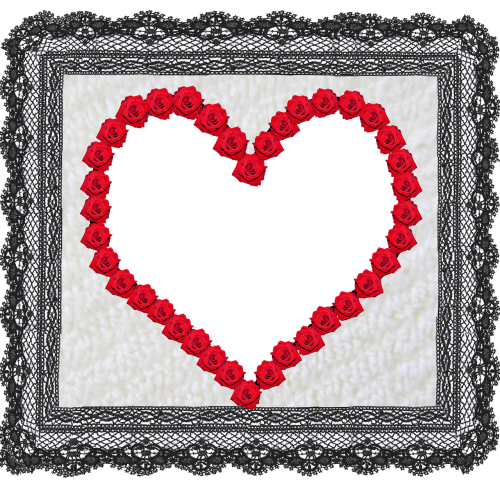 frame heart lace