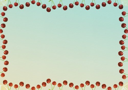 frame  background image  cherries