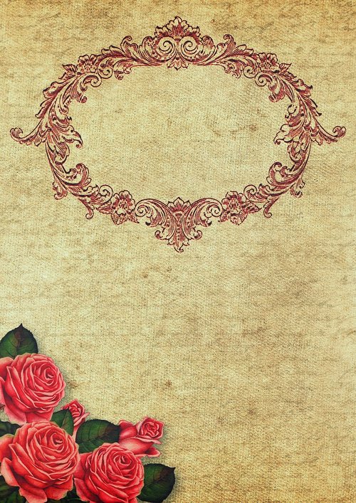 frame  ornament  roses