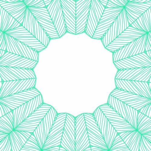 Frame Of Leafs Pattern Background