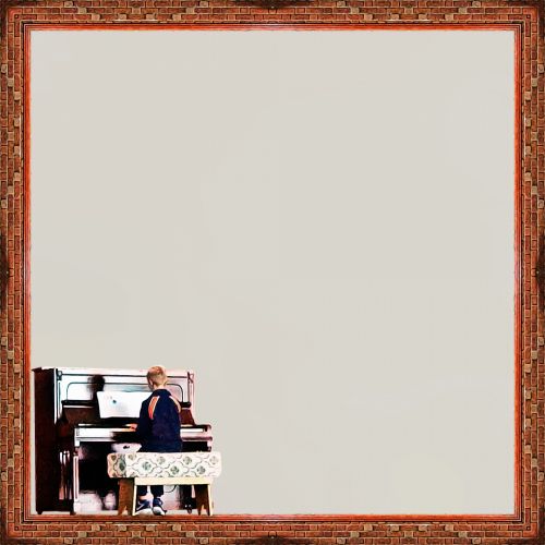 Frame With Boy Playing Piano