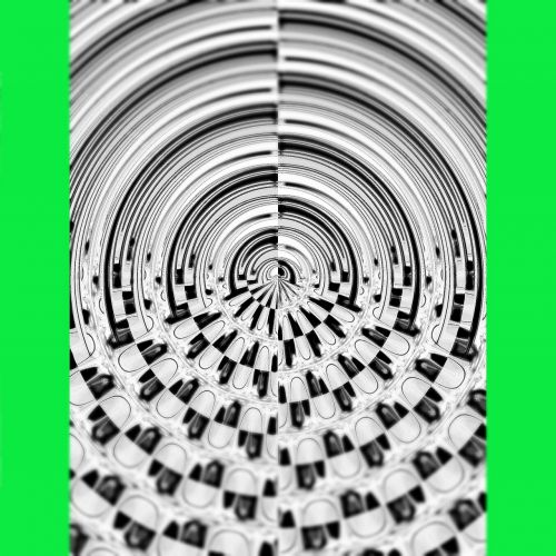 framed fractal black white