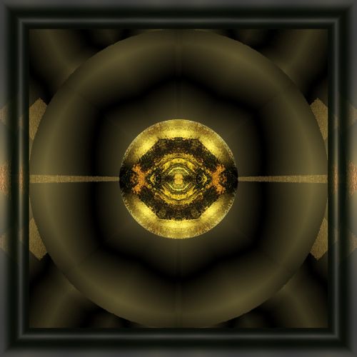 Framed Dark Star Abstract Design