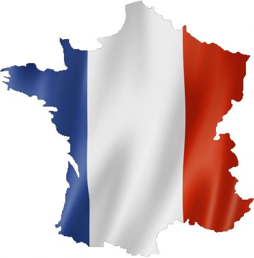 france flag map