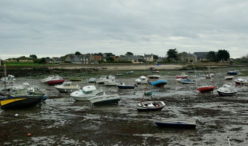 france normandy low tide