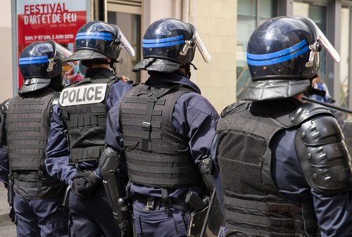 france  police  helmets