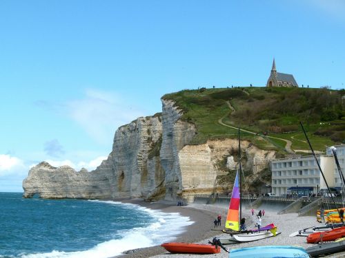 france cliffs sky