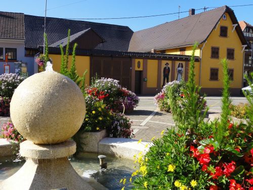 france village buildings