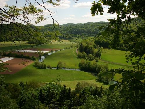 franconian switzerland summer river landscape