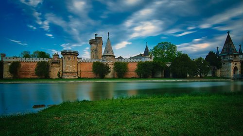 franz castle  castle park  lake