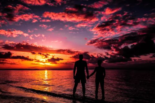 fraser island australia sunset