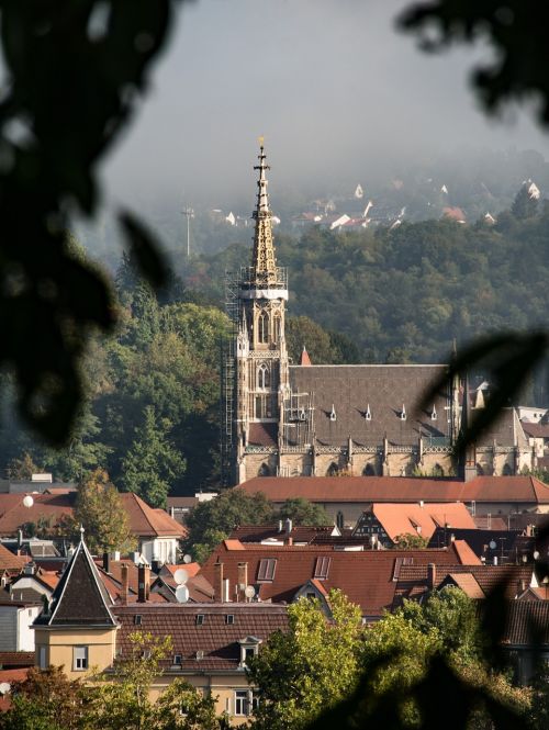 frauenkirche esslingen fog